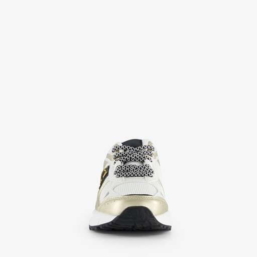 Meisjes sneakers wit goud