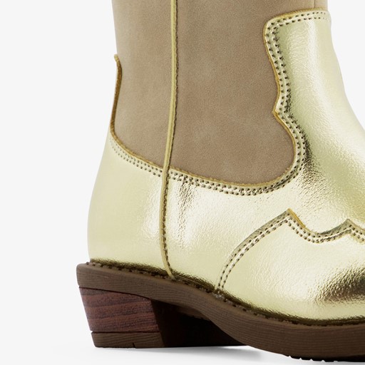 Meisjes western laarzen goud metallic