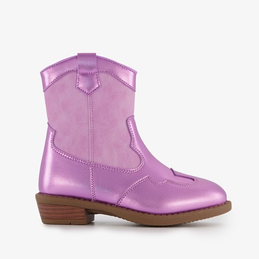 Meisjes western laarzen paars metallic