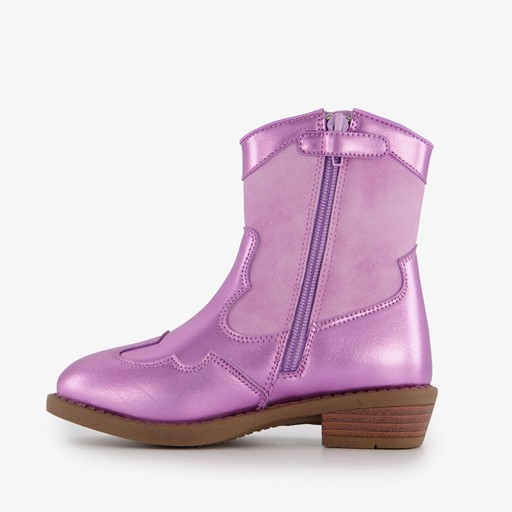 Meisjes western laarzen paars metallic