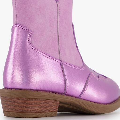 Meisjes western laarzen paars metallic