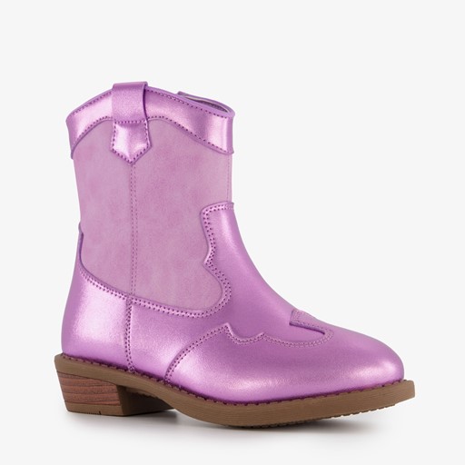 Meisjes western laarzen paars metallic