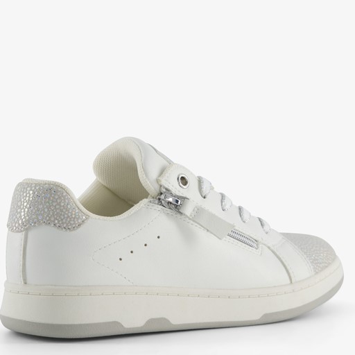 Meisjes sneakers wit zilver