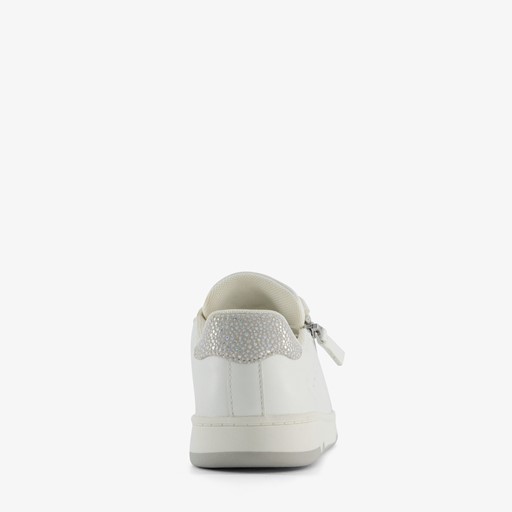 Meisjes sneakers wit zilver