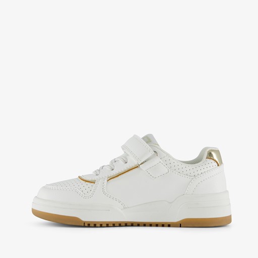 Meisjes sneakers wit met gouden details