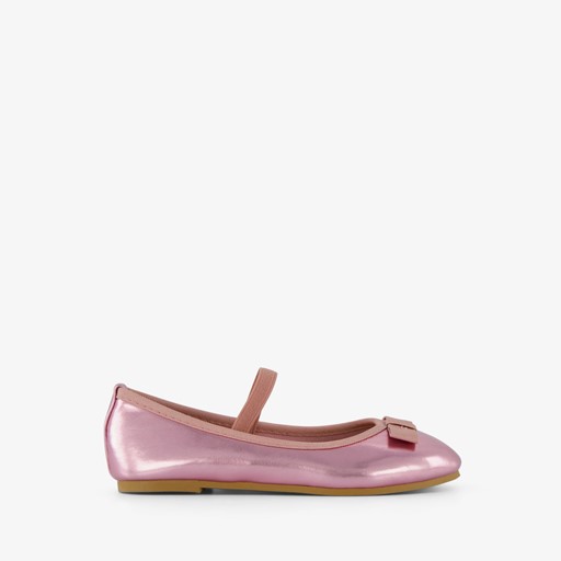 Meisjes ballerina's met strikje roze