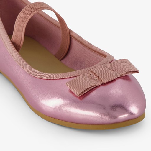 Meisjes ballerina's met strikje roze