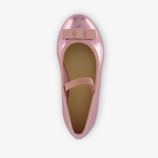 Meisjes ballerina's met strikje roze