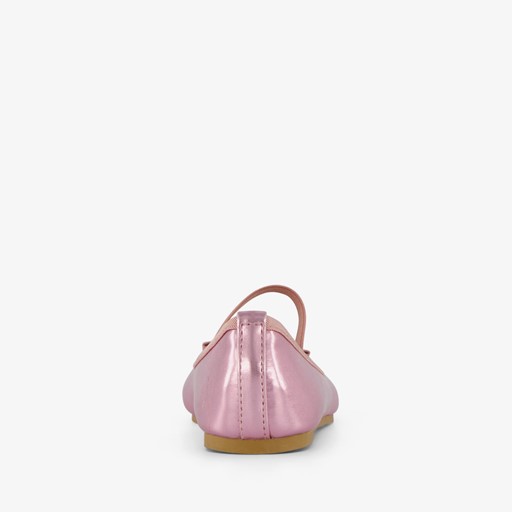 Meisjes ballerina's met strikje roze