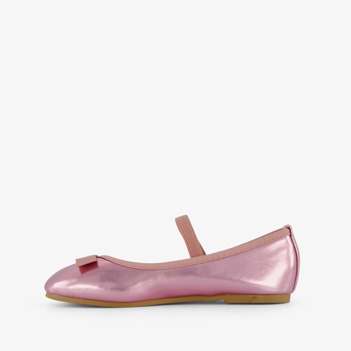 Meisjes ballerina's met strikje roze
