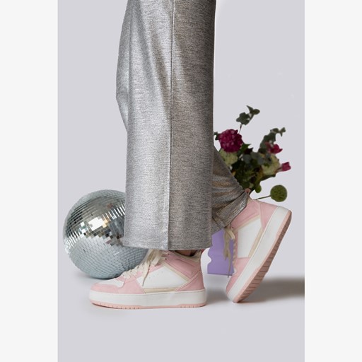 ONLY Shoes hoge dames sneakers roze