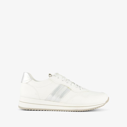 Dames sneakers wit zilver