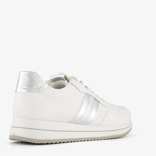 Dames sneakers wit zilver