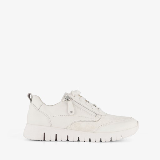Comfort leren dames sneakers wit