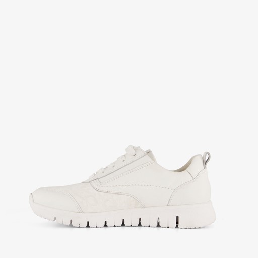 Comfort leren dames sneakers wit