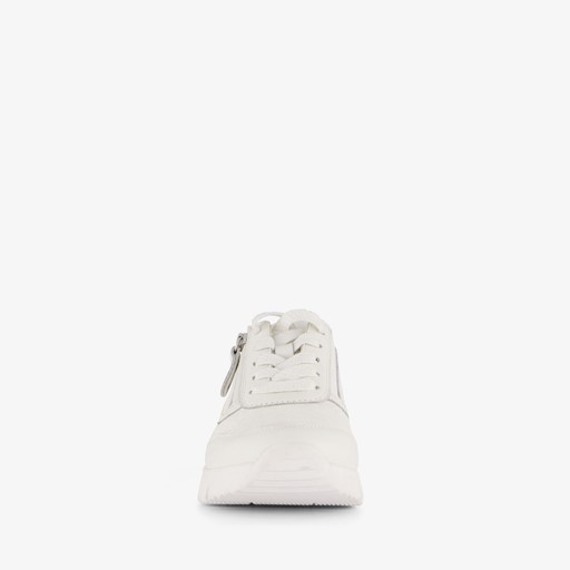 Comfort leren dames sneakers wit