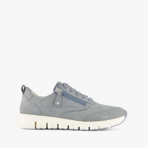 Comfort leren dames sneakers blauw
