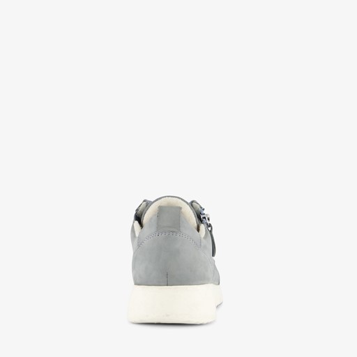 Comfort leren dames sneakers blauw