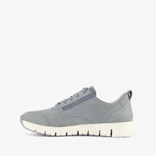Comfort leren dames sneakers blauw