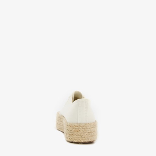 Dames sneakers met jute zool wit