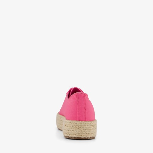 Dames sneakers met jute zool roze