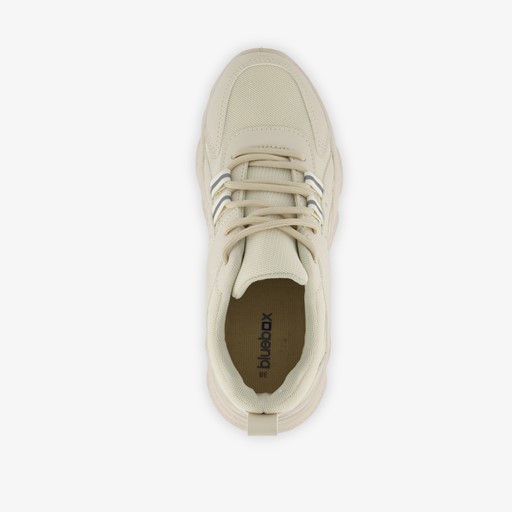 Dames dad sneakers beige