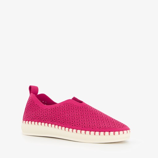 Daisy dames instappers fuchsia roze