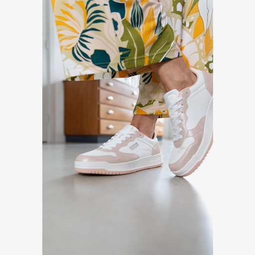 Dames sneakers beige wit