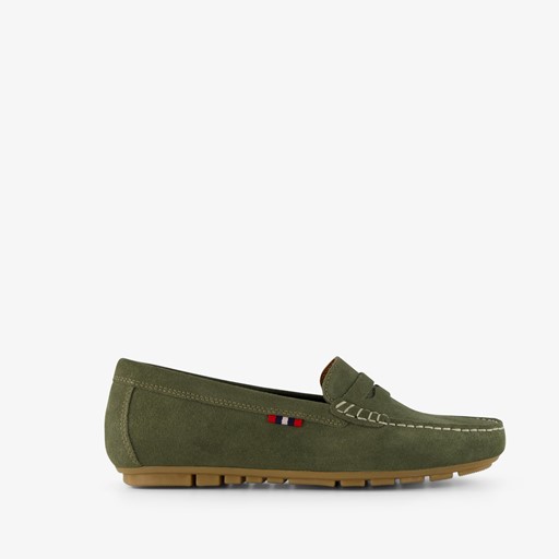 Leren dames mocassins groen
