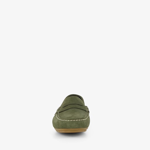 Leren dames mocassins groen