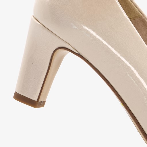 Dames lak pumps beige