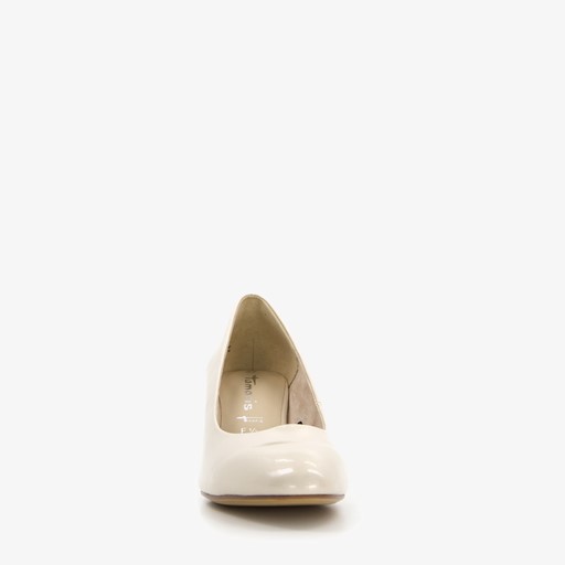 Dames lak pumps beige