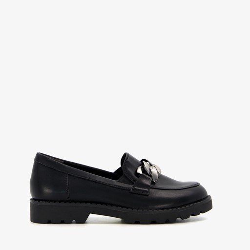 Dames loafers met gesp zwart