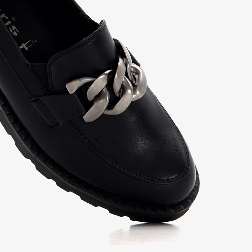 Dames loafers met gesp zwart