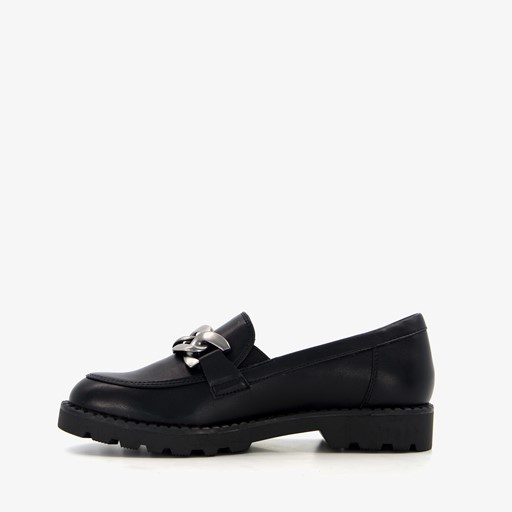 Dames loafers met gesp zwart