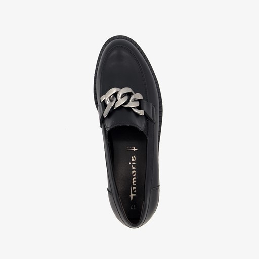 Dames loafers met gesp zwart