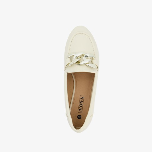 Dames loafers beige