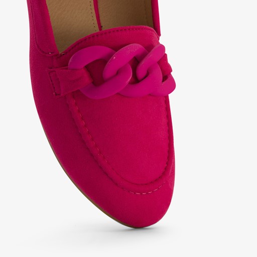 Dames loafers fuchsia roze