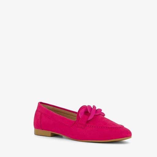 Dames loafers fuchsia roze