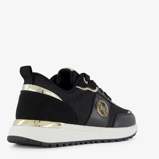 Dames sneakers zwart goud
