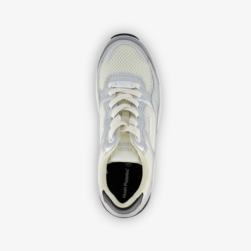 Dames dad sneakers zilver wit