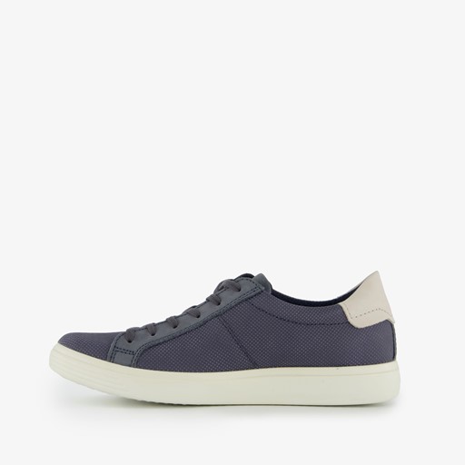 ECCO Soft Classic leren dames veterschoenen blauw