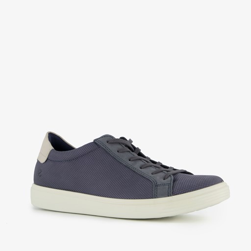 ECCO Soft Classic leren dames veterschoenen blauw