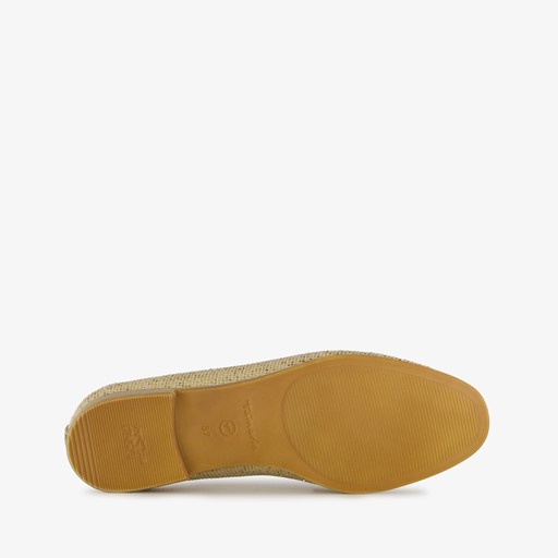 Dames loafers met pailletten goud