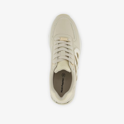 Dames sneakers beige goud