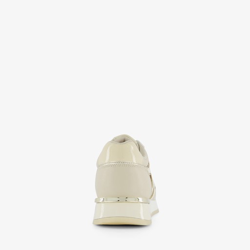 Dames sneakers beige goud