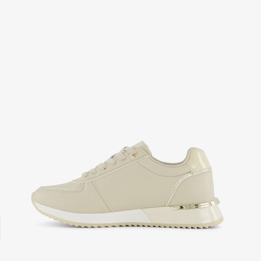 Dames sneakers beige goud