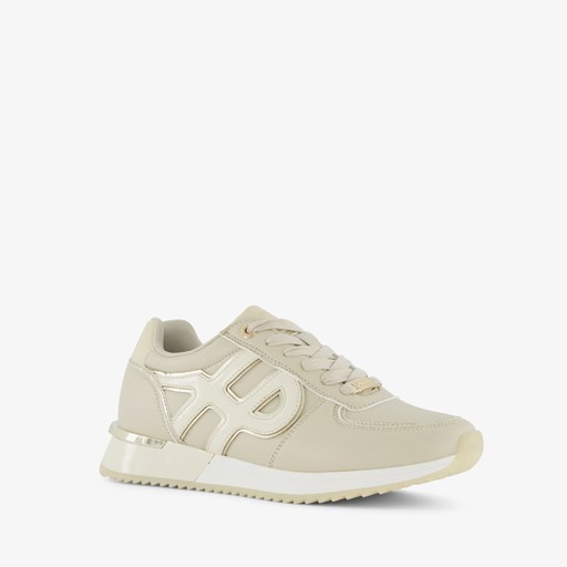 Dames sneakers beige goud