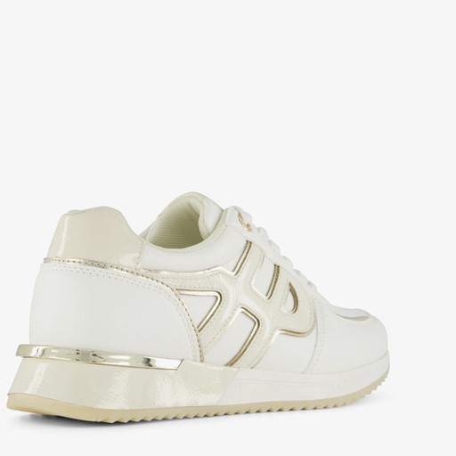 Dames sneakers wit goud