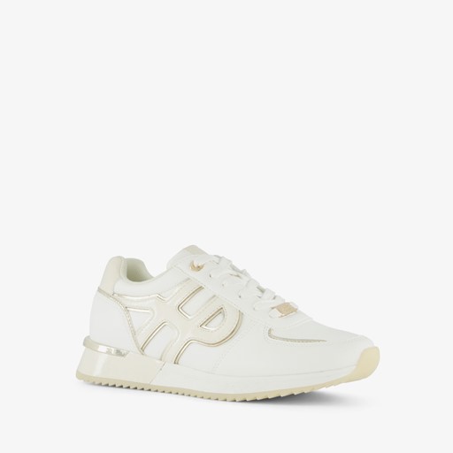 Dames sneakers wit goud